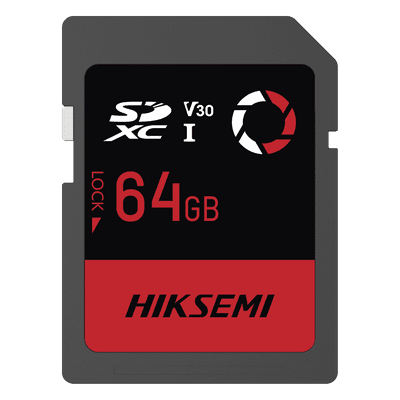 Memoria SD / 64 GB / Clase 10 U3 V30 / 180 MB/s Lectura / 150 MB/s Escritura / -25°C a 80°C HS-SD-E30/64G HIKSEMI by HIKVISION