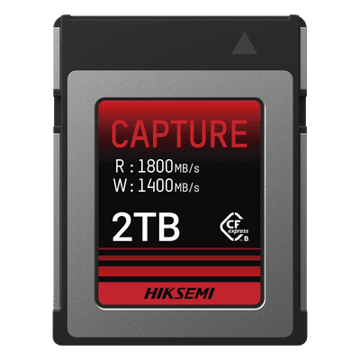 CFexpress Tipo B / 2 TB / 1800 MB/s Lectura / 1600 MB/s Escritura / PCIe Gen 3×2 / 3D TLC NAND HS-CFE-E300/2T HIKSEMI by HIKVISION