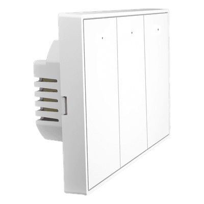 Interruptor táctil inalámbrico / ZigBee 3.0 / 3 zonas independientes / 100-250V / 0.2W standby SMSW1023Z AKUBELA