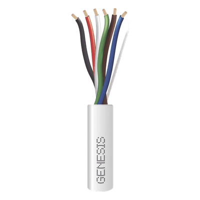Cable para Alarma / 6 Conductores / Calibre 18 AWG / Plenum / 305 m (1000 ft) / Blanco 3116-1012 GENESIS