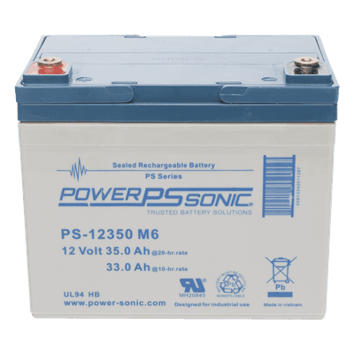 Batería de Respaldo AGM/VRLA / 12V 35Ah / Terminales M6 / Vida Útil 5 Años / Certificación UL PS-12350-M6 POWER SONIC