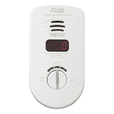 Alarma de CO enchufable 120 V CA / Pantalla digital PPM / Batería de litio sellada 10 años / Sensor electroquímico / Enchufe giratorio / Paquete de 3 KN-COP-DP-10YL KIDDE