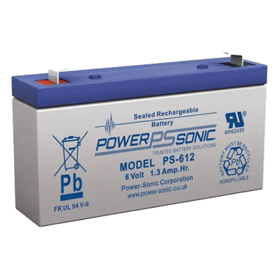 Batería de Respaldo AGM/VRLA / 6V / 1.2 Ah / Terminales F1 / 5 Años Vida Útil / Reconocida UL PS612-F1 POWER SONIC