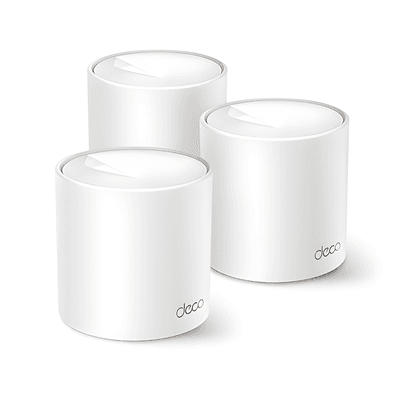 Sistema Mesh Wi-Fi 6 / AX1500 Mbps / Doble Banda / 2 Puertos Gigabit WAN/LAN / 2 Antenas Internas / Administración por App / IPv6/IPv4 DECOX10-3PACK TP-LINK