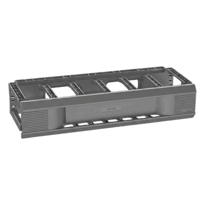 Organizador de Cables Horizontal / Sencillo Frontal / Rack 19in / 2 UR / Montaje sin Herramientas