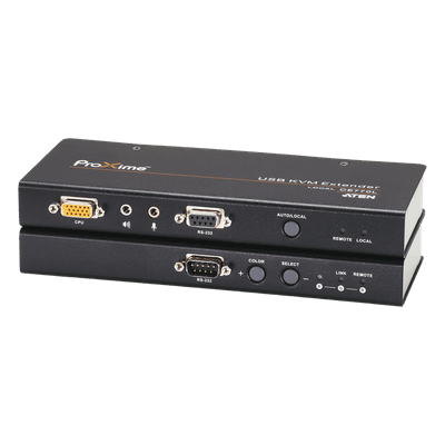 Kit Extensor KVM / VGA Audio / Cat5e / 984 pies / 1280x1024 / Deskew / RS232 / Compensación de señal CE770 ATEN