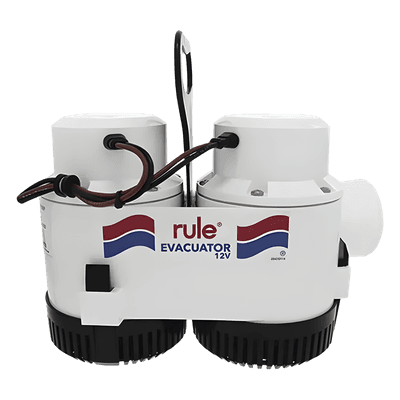 Bomba de Evacuación / 7700 GPH / 12 VCD / Doble Motor / Acero Inoxidable / Grado Marino 7700D RULE