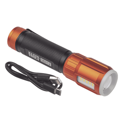 Linterna LED Recargable / 500 Lúmenes / Luz Frontal y Lateral / IP66 / Caídas 6 ft (1.8 m) / USB-C / Tapa Magnética 56412 KLEIN TOOLS