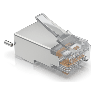 Conectores RJ45 Blindados / Protección ESD / 100 Unidades / Compatibles UISP Cable Pro y Carrier / Sin Soldadura UISP-CONNECTOR-SHD UBIQUITI