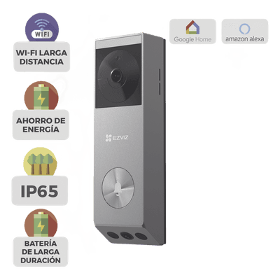 Videoportero IP de Batería / Dual Cámara 3 MP + 2 MP / Panel Solar 1.2W / IR 6 m (19.7 ft) / IP65 / Audio Bidireccional / Wi-Fi CS-EP3X EZVIZ