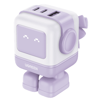 Cargador de Escritorio / 65W / 3 Puertos / 2 USB-C + 1 USB-A / PD 3.0 / QC 4.0 / GaN II / 2.56 x 2.56 x 1.18 in