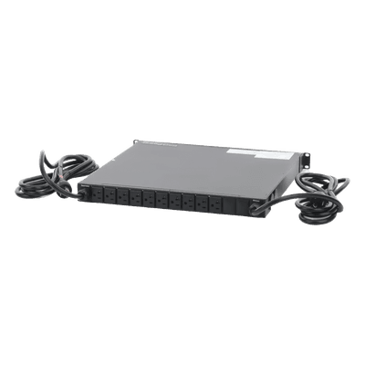 PDU Monitoreable ATS / 10 Salidas 5-15R / 20 A / 120 Vca / 1UR Horizontal / Conmutación IP / LCD 2.00 pulgadas NPATS11002 HOFFMAN