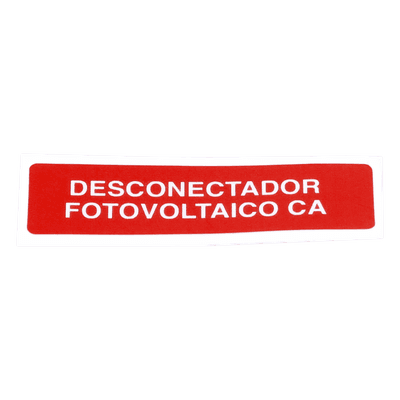 Etiqueta de Desconectador Fotovoltaico / Vinil Adhesivo Mate / Paquete 20 Unidades / Resistente a Clima Extremo PVLDISCONNECTOR/20 SYSCOM