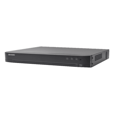DVR Pentahíbrido / 32 Canales TurboHD + 8 Canales IP / 5 Megapixel Lite / Reconocimiento Facial 4 Canales / Audio Bidireccional Coaxitron / 2 Bahías HDD hasta 12 TB / H.265+ / Salida Full HD IDS-7232HQHI-M2/XT HIKVISION