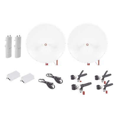Kit Radio Punto a Punto / 500 Mbps / Antena Parabólica 34 dBi / Alcance 65 km (213.3 ft) / Frecuencia 4.9-6.5 GHz / PoE 24V C5C-TXP34-KIT MIMOSA NETWORKS