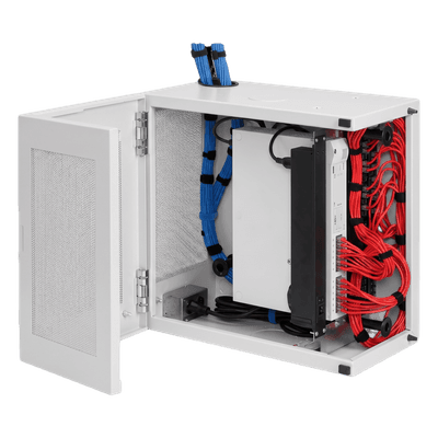 Gabinete de Pared / 6U / Acero 1.9 mm / 610 x 610 x 313 mm / Puerta L 120° / Rack 19" / RAL 7035 DBL242412G HOFFMAN