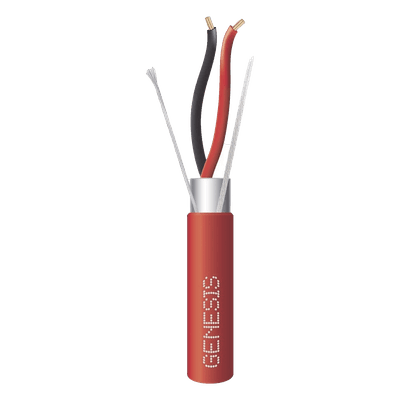 Cable FPLP / 2 x 14 AWG / Blindado / 305 m (1000 ft) / Plenum / Rojo / Detección de incendio y evacuación 4612-1004/1000 GENESIS