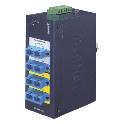 Switch Industrial Bypass de Fibra Óptica / Multimodo SC / 2 Canales / Conmutación Ultrarrápida / Pérdidas Ultrabajas IFB-244-MSC PLANET