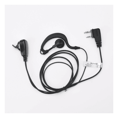 Micrófono-Audífono / Gancho Ajustable / PTT de Solapa / Cable Kevlar / 2 Pines / Compatible ICOM TXEHIS TXPRO