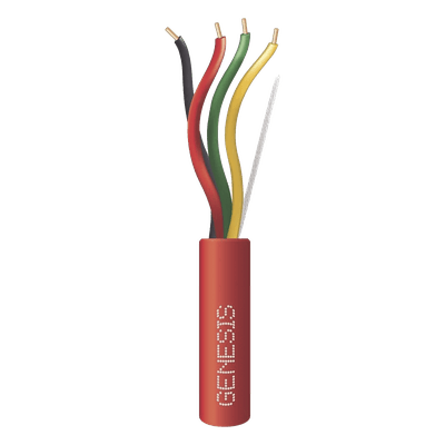 Alambre / 4 x 14 AWG / 1000 ft (305 m) / Riser FPLR-CL3R / Resistente al Fuego / Rojo / Sistemas Contra Incendio 4314-1004/1000 GENESIS