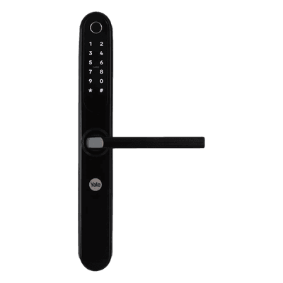 Cerradura Eléctrica Digital / Mecanismo 2885 Negro / 100 Códigos y Huellas / 3 Tarjetas Proximidad / Compatible Alexa y Google / Perfiles Aluminio 1" MX83353 YALE-ASSA ABLOY