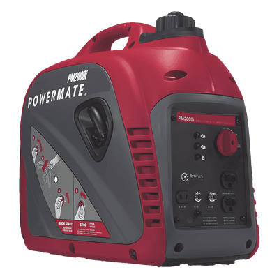 Generador Inversor Portátil / 1.7 kW Nominal / 2.0 kW Arranque / 120 VCA / 60 Hz / Tanque 4.5 L / 11 Horas Autonomía PM2000I POWERMATE
