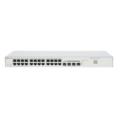 Switch Administrable L2 / 24 Puertos Gigabit / 4 SFP 1G / 56 Gbps / Sin Ventilador / Protección 6 kV