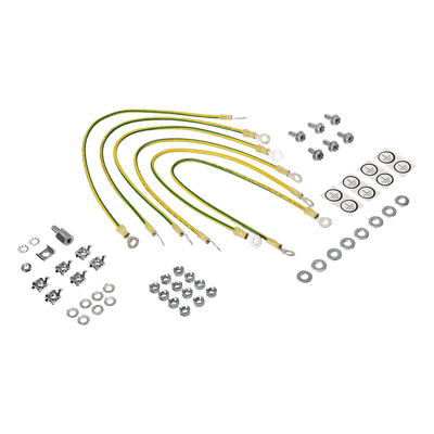 Kit de Conexión a Tierra / 6 Cables 12 AWG / 411 mm (16.19 in) / Terminales Anillo 7 mm / Montaje M6 / VDE