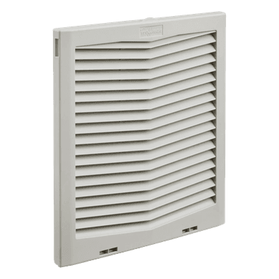 Rejilla de Escape / IP54 / HF13 13 in (325 mm) / Plástico / Click-Fit / Gris Claro HG1300404 HOFFMAN