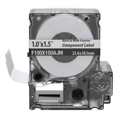 Casete de Etiquetas Bandera / Poliéster / 25.4 mm x 38.1 mm (1 x 1.5 pulgadas) / 150 Unidades / Cables 3.1-5.1 mm (0.12-0.2 pulgadas) F100X150AJM PANDUIT