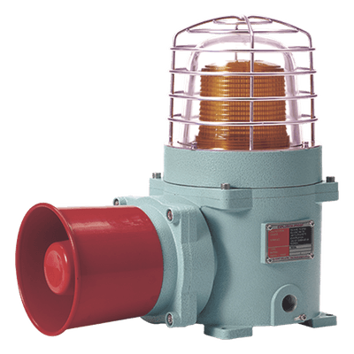 Combinación de baliza LED ámbar con sirena electrónica / 120 dB / ATEX / IP66 / 24 VCD / Zonas peligrosas SESAL-WS-24-A-ATEX QLIGHT