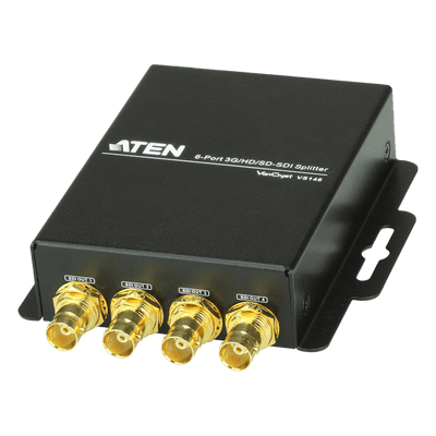 Distribuidor 3G-SDI / 6 Puertos / 2.97 Gbps / Ecualización Automática / 300 m (984 pies) VS146 ATEN