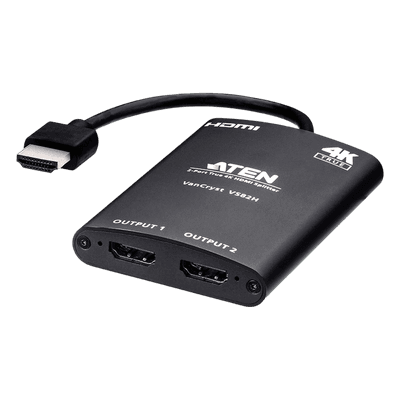 Distribuidor HDMI / True 4K / 2 Puertos / HDMI 2.0 / HDCP 2.2 / 18 Gbps / Alcance 5 m (16.4 ft) VS82H ATEN