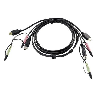 Cable KVM / USB HDMI / Audio 3.5mm / 1.8m (6 pies) / Conexión PC a Conmutador KVM 2L-7D02UH ATEN