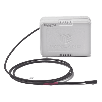 Transmisor Inalámbrico / Sensor de Temperatura y Humedad / Detección de Agua / 2.4 GHz 7 Canales / Alcance 152.4 m (500 ft) / Alimentación Dual AA o 12-24 V DC EAPROWMFT WINLAND ELECTRONICS