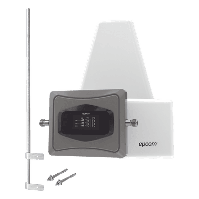 Amplificador Celular 4G / Triple Banda 850/1900/2100 MHz / Ganancia 68 dB / Cobertura 600 m² / Multicompañía EP-TB-4GV2-CMLP EPCOM