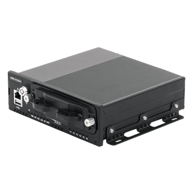 NVR Móvil Vehicular / 8 Canales / 4 PoE + 4 IP vía Switch / 2 Megapixel / H.265 / GPS + Sensor G / 2 Bahías HDD / Aluminio Industrial / 9-36 VCC