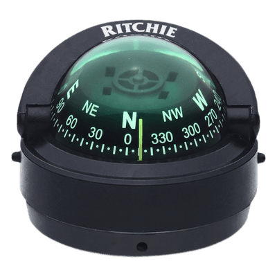Brújula Marítima / Dial 70 mm / Iluminación Nocturna Verde / DirectiveForce Magnets / Montaje en Bracket / 100% Reparable S-53 RITCHIE