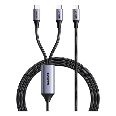 Cable USB-C a Y / 100W / PD3.0 / QC4.0 / 1.5 m (4.9 ft) / Nylon Trenzado / Aluminio 35087 UGREEN