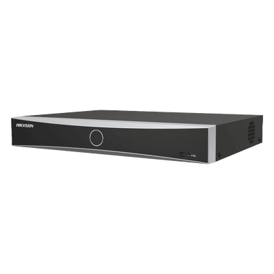 NVR IP / 12 Megapixel (4K) / 8 Canales / 8 Puertos PoE+ / Reconocimiento Facial / AcuSense / 1 Bahía HDD / HDMI 4K / PoE Extendido 300 m (984.3 ft) DS-7608NXI-K1/8P(D) HIKVISION