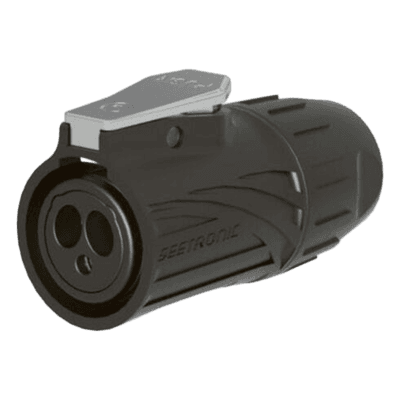 Conector de Alimentación / Núcleo de 3 capas / Carcasa de zinc con protección RF / Contactos dorados / 20A RMS / IP65 SAC3MG SEETRONIC