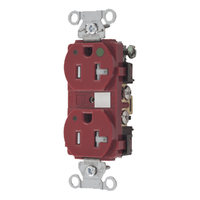 Contacto Duplex / 20 A / 125 V CA / NEMA 5-20R / Grado Hospitalario / A Prueba de Manipulaciones / 0.10 ft x 0.27 ft x 0.13 ft HUB-8300-RED-LTRA HUBBELL