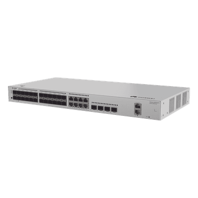 Switch Capa 3 Administrable / 24 Puertos 1GE SFP / 8 Puertos Combo 10/100/1000 Mbps / 4 Puertos 10GE SFP+ Uplink / iStack / ERPS S310-24ST4X HUAWEI