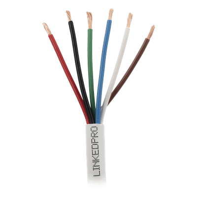 Cable para Alarma / 6 Conductores / 18 AWG / CMR Riser / 305 m (1000 ft) / Blanco LP618W/1000 LINKEDPRO