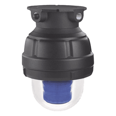 Luz LED, a prueba de explosiones, UL y cUL para Clase I, División 1, Grupo C y D; Clase I, División 2, Grupos A y B; Clase II, División 1, Grupos E, F y G; Clase III, 120-240 VCA, Azul 27XL-120-240-B-MOD FEDERAL SIGNAL INDUSTRIAL
