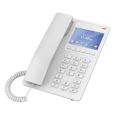 Teléfono IP Hotelero / WiFi 6 Dual-Band / 2 Líneas SIP / Pantalla LCD Color / Opus HD / USB-C / GDMS Cloud GHP630W GRANDSTREAM