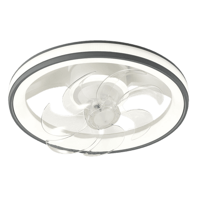 Ventilador de Techo con Luminario LED / 110 V CA 50/60 Hz / 88 W / 4500 Lm / 3 Temperaturas de Color 2700-4000-6500 K / 6 Velocidades / 500 mm (1.64 ft) / Dimeable / Blanco y Gris