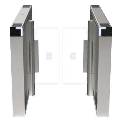 Torniquete Swing / 12,000,000 Ciclos MCBF / 14 Pares IR / Carril 90 cm (35.4 in) / Iluminación LED / Acero Inoxidable SUS304 / Incluye Lectores Mifare y Panel de Acceso