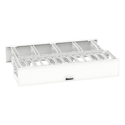 Organizador de Cables Horizontal / Alta Densidad / Doble Frontal y Posterior / Rack 19 in / 2UR / Categoría 6 y 10G NM2WH PANDUIT
