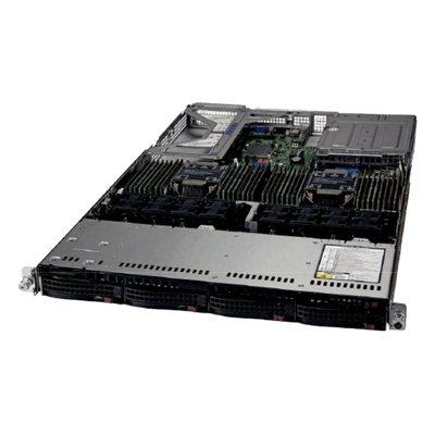 Servidor Rack / Xeon Silver 8-Core / 32GB DDR4 ECC / 8TB SATA + 4 Bahías Hot-Swap / GPU RTX A4000 16GB / 1U / Fuente Redundante 850W Titanium RBHW/DBG RBTEC